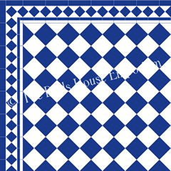 Victorian Tile Paper in Blue